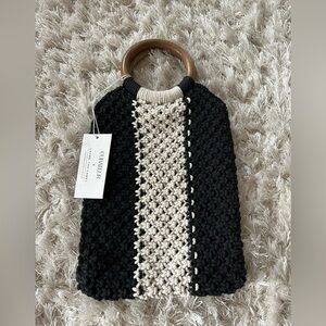 NWT LAUDE THE LABEL Gabby Mini Macrame Bag